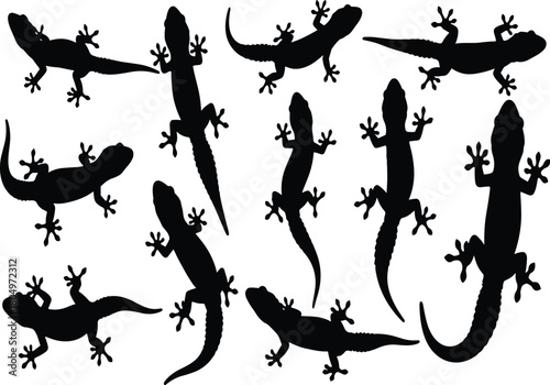 Rat silhouette set. Vector collection of isolated black mice illustrations. Rodent icons for design, pest control, or logo elements.