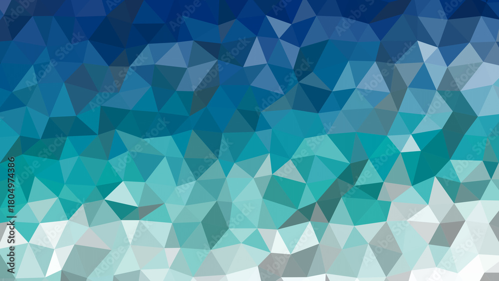 Obraz premium geometric polygonal blue and teal color abstract background 