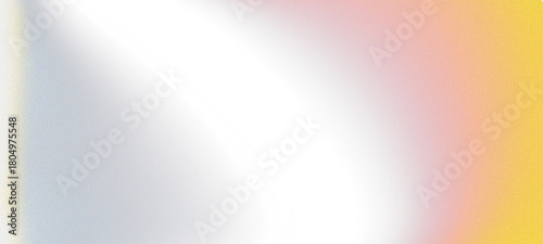 Vibrant color gradient with textured film grain and dark curve on transparent background