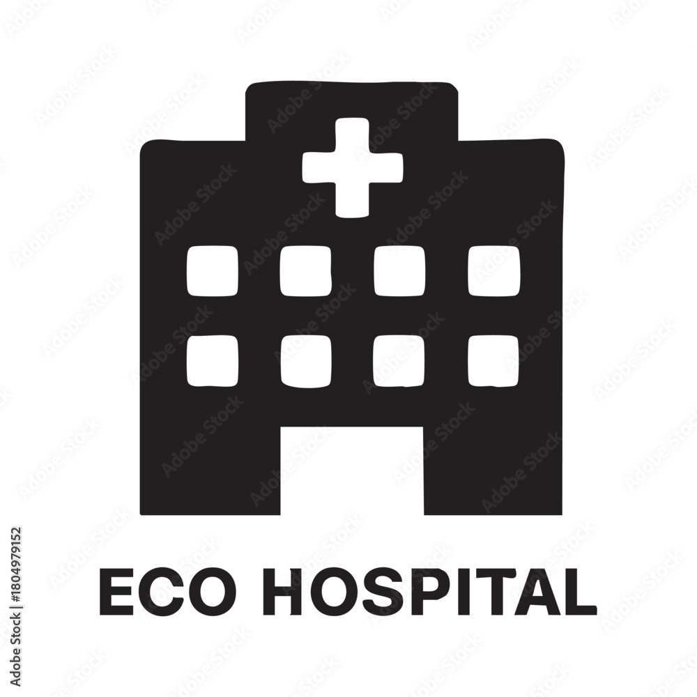 Obraz premium Green Wellness Hospital Logo