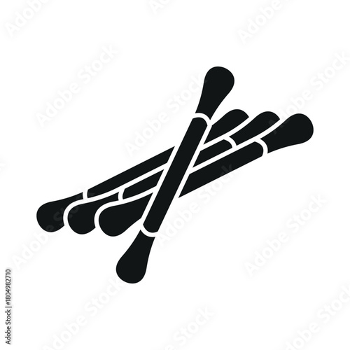 Cotton swabs icon vector design template