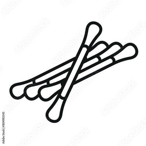 Cotton swabs icon vector design template
