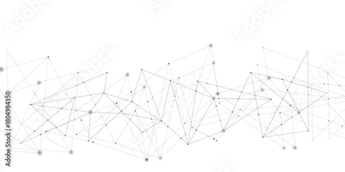 grey network. futuristic connection technology background with dots and lines for desktop. Structure molecule and communication. Template for science and technology presentation, Vector illustration.	