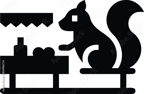 Squirrel Icon at a Market Stall animal 