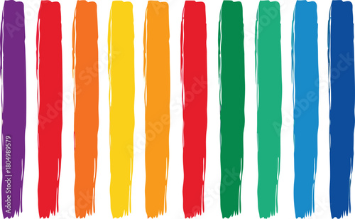 Vibrant gradient paint stripes artistic brushstrokes colorful abstract vector graphic