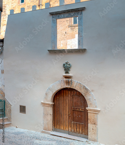 Photography Timeless detail of a historic building facade in Rodi Garganico, Italy