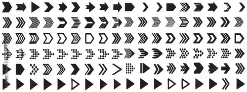 Collection of black and white chevron and arrow patterns