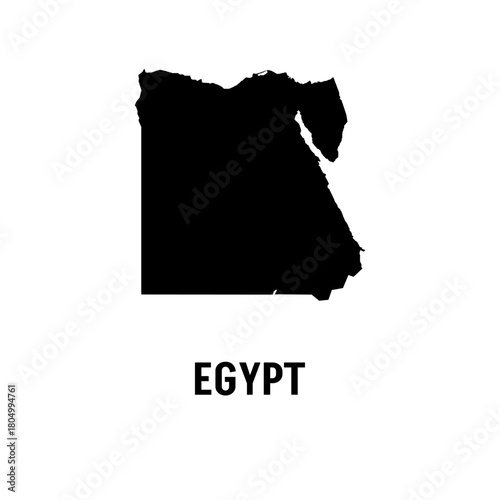Egypt map. Borders of Egypt for your infographic. Vector country shape. Vector illustration.