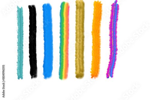 hand drawn multi colours swatches