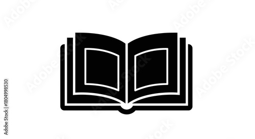 Open Book Icon: Reading, Education, and Knowledge Vector Symbol
