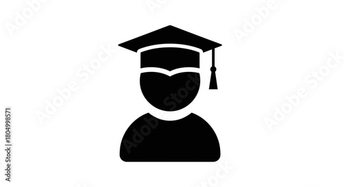 Graduation Student Icon: Academic, Education, and Achievement Vector
