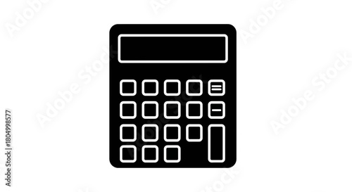 Calculator Icon: Math, Accounting, and Business Finance Tool Vector