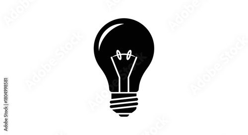 Light Bulb Icon: Idea, Innovation, Energy, and Solution Vector