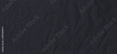 Vintage paper vector with black craft surface, fold marks, and crumple texture. Old cardboard background for rustic graphic design, scrapbook, collage or stationery layout.