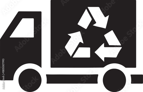 Recycling truck transporting eco-friendly goods for a sustainable future