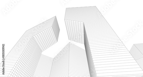 ​​abstract architecture 3d illustration background	

