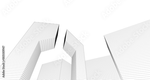 ​​abstract architecture 3d illustration background	
