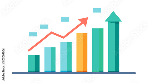 Set of colorful business graph icons vector