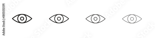 Eye icon. Simple outline style pack on white background. Suitable for Graphic designs