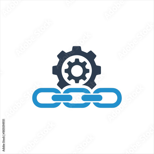 Link building seo digital marketing icon set