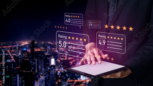 Photos Customer centric review and rating system supports product review, digital ratin