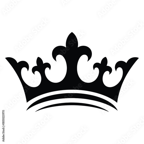 Elegant royal crown with intricate details, symbolizing power and authority isolated on white background