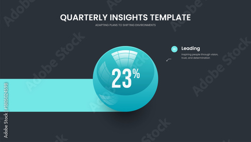 Investor Innovation Slide Layout Vector Illustration. Service Growth One Element Chart Frame Design. Company Review 1 Step Graph Slideshow Template.