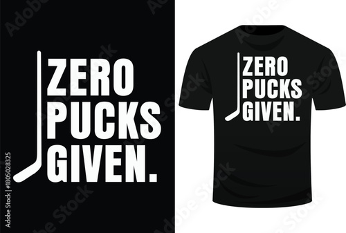 Funny Distressed Hockey Zero Pucks Given Svg Design