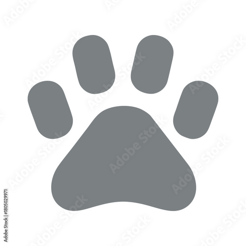 vector paw print on white