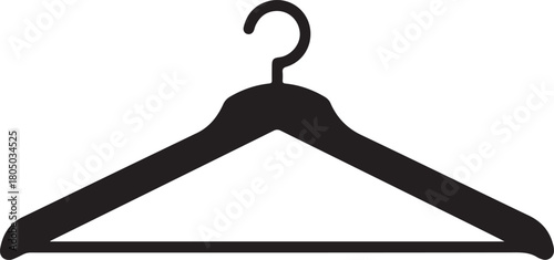 Wooden coat hanger isolated on white background