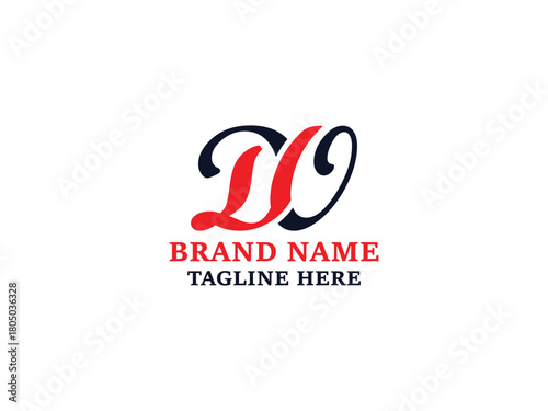 Vector DO logo, Letter DO, OD letter logo design. Initial letter OD uppercase monogram logo.