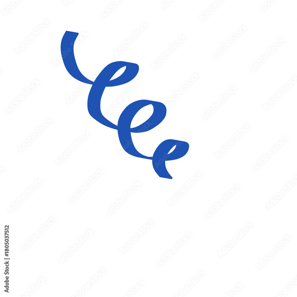 Fototapeta premium Abstract Blue Swirl Shape illustration hand-drwan line art