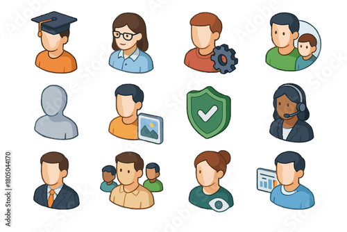 Guest icon moderator vector leader icons student avatar edtech group profile support