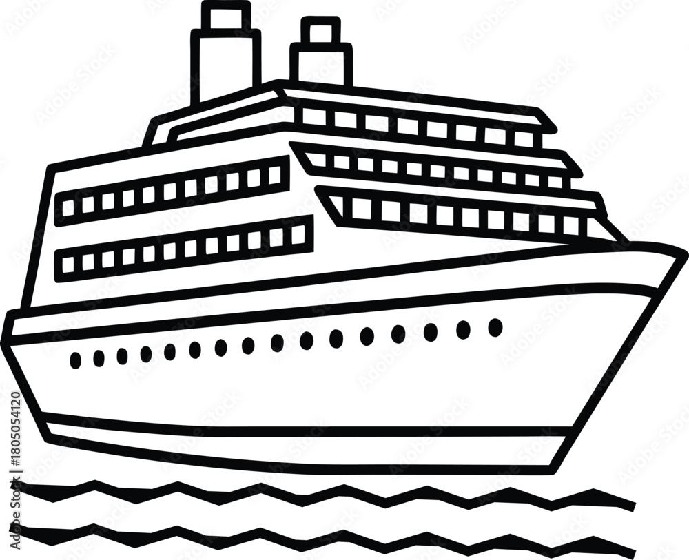 Obraz premium Cruise ship icon Vector