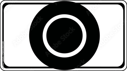 No Stopping Sign Vector Icon for Traffic Regulation. Clearway or Restricted Area Symbol for Road Safety and Parking Rules.