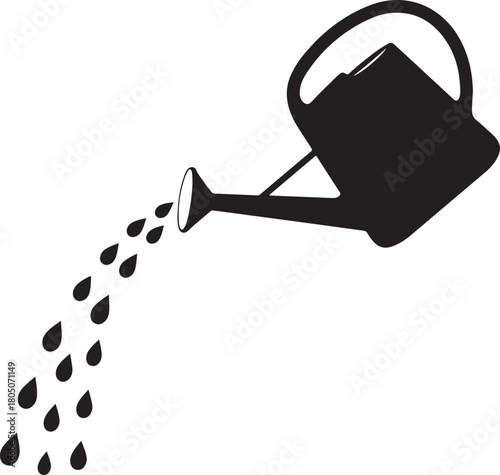 Watering can pouring water