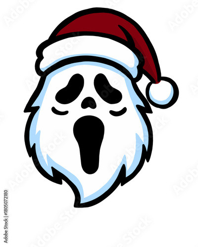 Horror face de Papá Noel.