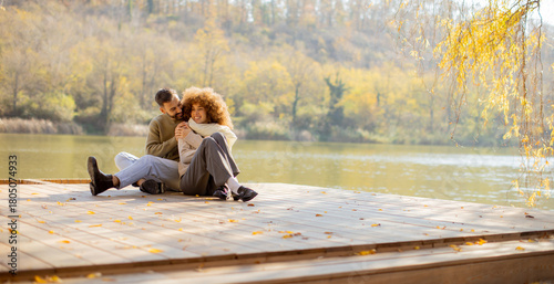 Couple enjoying a peaceful ...