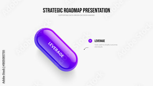 Market Analysis 1 Element Diagram Slideshow Template. Marketing Portfolio One Step Infographic Frame Layout. Visual Strategy Slide Design Vector Illustration.