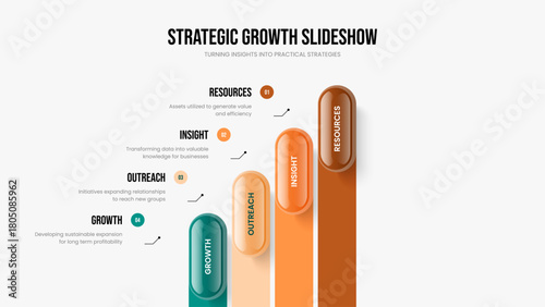 Marketing Plan Presentation Design Vector Illustration. Digital Campaign 4 Option Diagram Slideshow Template. Creative Performance Four Element Infographic Slide Layout.