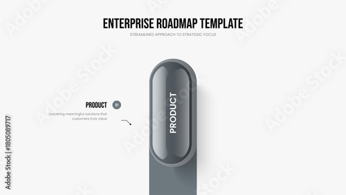 Consulting Briefing 1 Step Infographic Frame Template. Product Innovation One Option Diagram Presentation Design. Creative Solution Slideshow Layout Vector Illustration.
