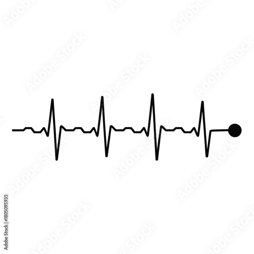 A clear electrocardiogram line shows a healthy heartbeat rhythm.