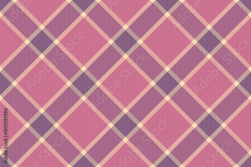 Trend vector pattern plaid, picture textile check fabric. Swatch background seamless texture tartan in pink and pastel colors.