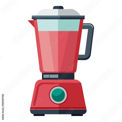 Red icon blender or mixer kitchen tool for cooking. Isolated vector  illustration on white background