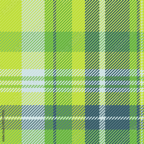London seamless background plaid, top textile check tartan. Christmas texture fabric pattern vector in lime and green colors.