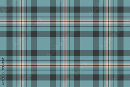 Stationary pattern tartan seamless, birthday card fabric background vector. Yard check textile texture plaid in pastel and cyan colors.