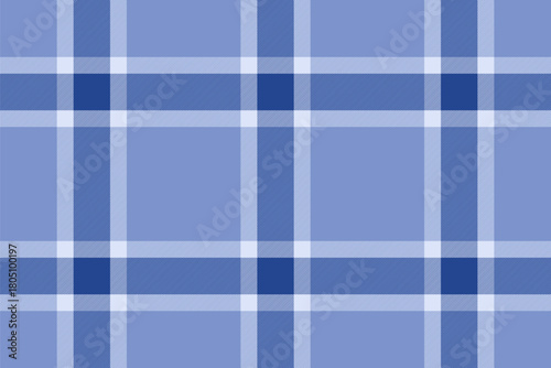 1950s vector pattern background, intense check texture plaid. Christmas card tartan fabric seamless textile in blue and light colors.