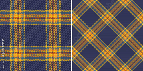 Fabric seamless texture of pattern textile plaid with a tartan vector background check. Set in stylish colors of colorful home decor ideas.