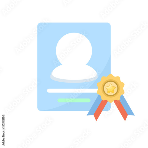 Account and medal symbols representing premium status, VIP membership, priority customers, and achievement awards, shown as elegant icons for exclusive user levels.
