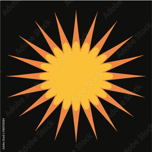Comic Book Explosion Burst Vector